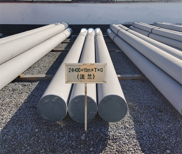 浦城430×15米×T×G法兰水泥杆
